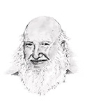 Illustrated Portrait of Shaykh Ali Baba by Elizabeth Brown