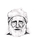 Illustrated Portrait of Shaykh Haji Hamza by Elizabeth Brown