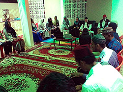AQRT Mauritius members and friends holding zikr